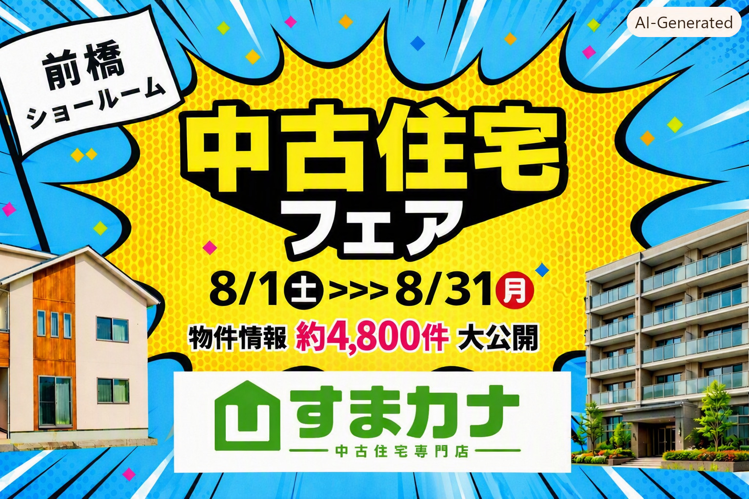 ８月すまカナイベント　中古住宅フェア🌞